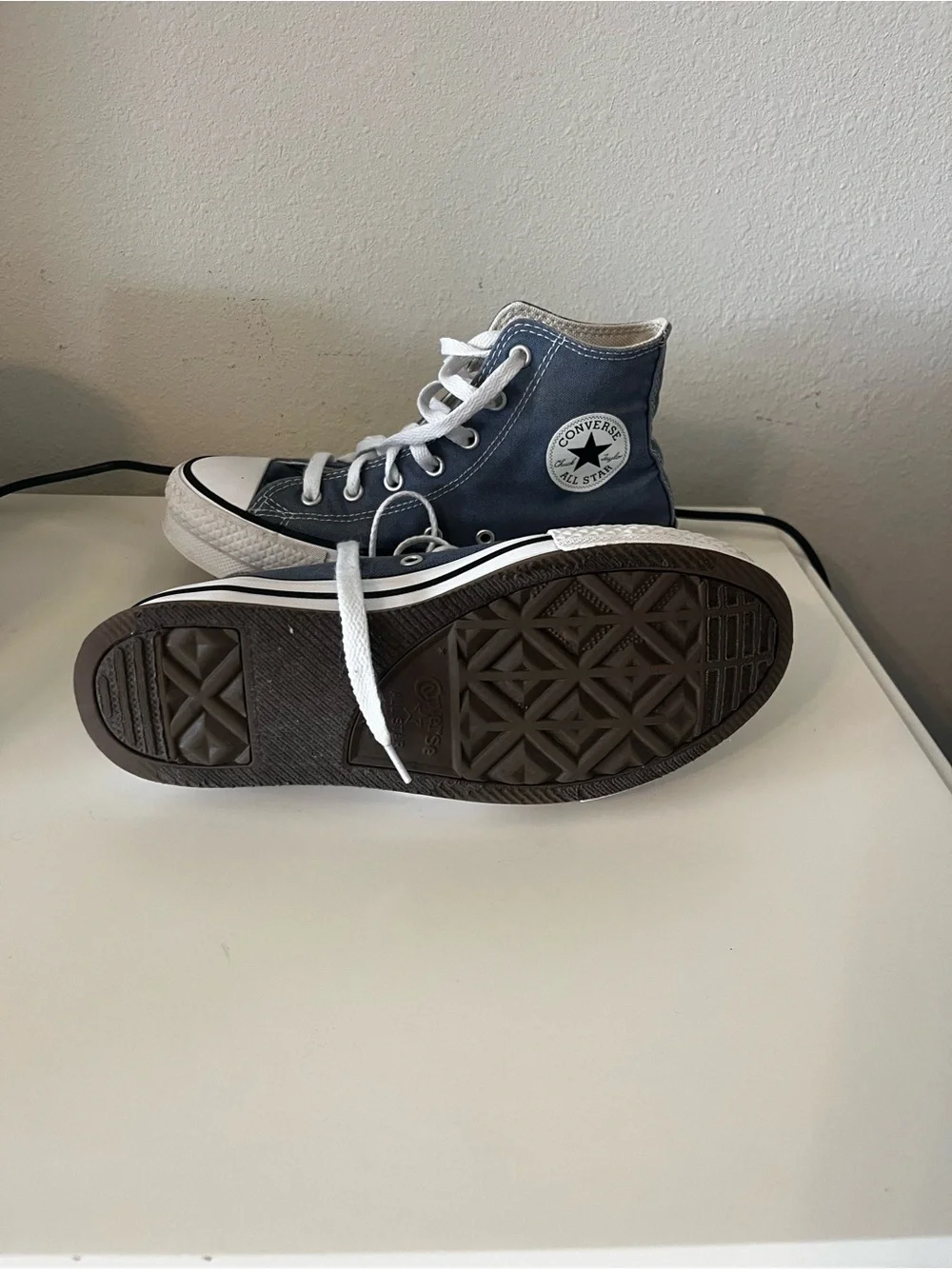 Converse High Top Sneakers - Blue and White